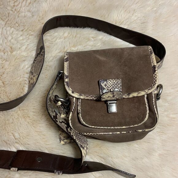 Michael Kors Brown and Snake Print Crossbody Bag - Picture 2 of 9